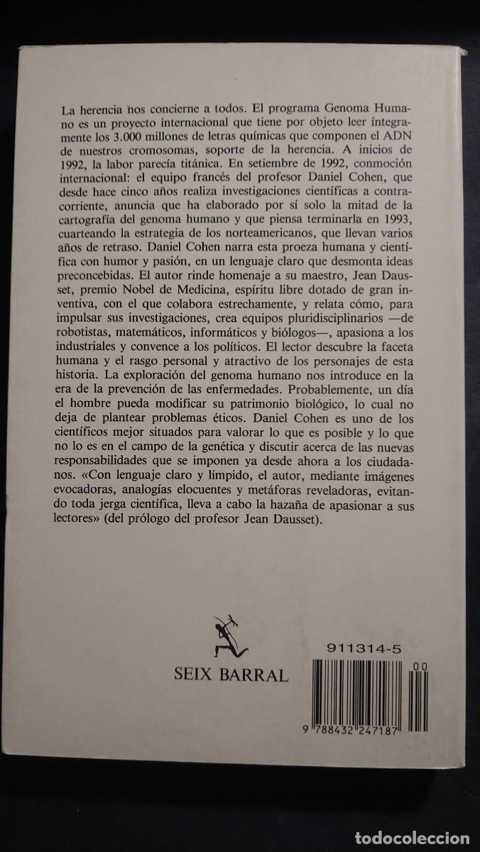 Libros de segunda mano: LOS GENES DE LA ESPERANZA. EN BUSCA DEL GENOMA HUMANO - DANIEL COHEN - Foto 2