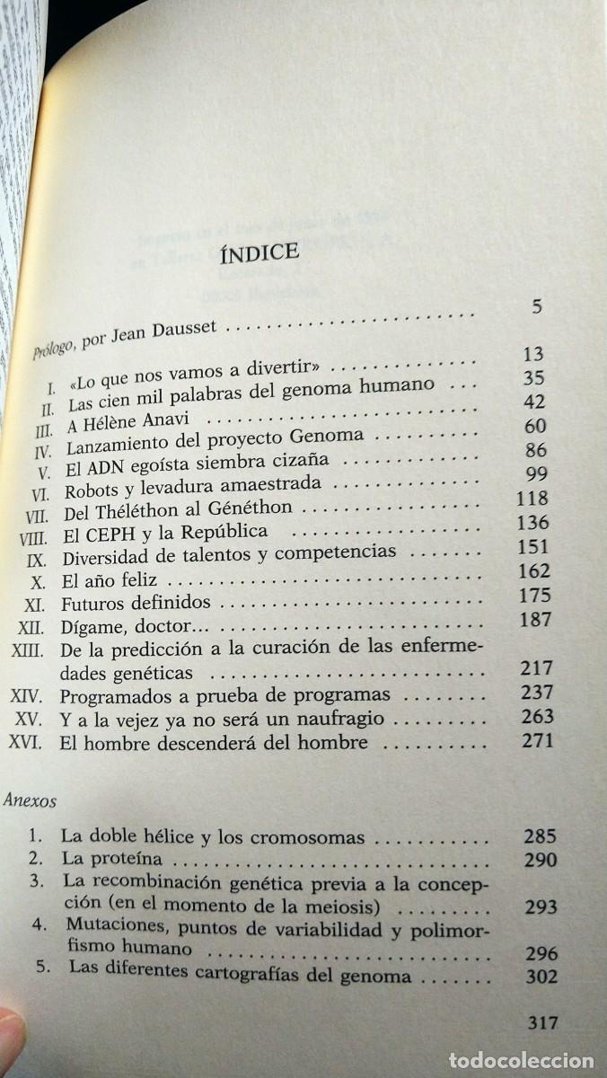 Libros de segunda mano: LOS GENES DE LA ESPERANZA. EN BUSCA DEL GENOMA HUMANO - DANIEL COHEN - Foto 5