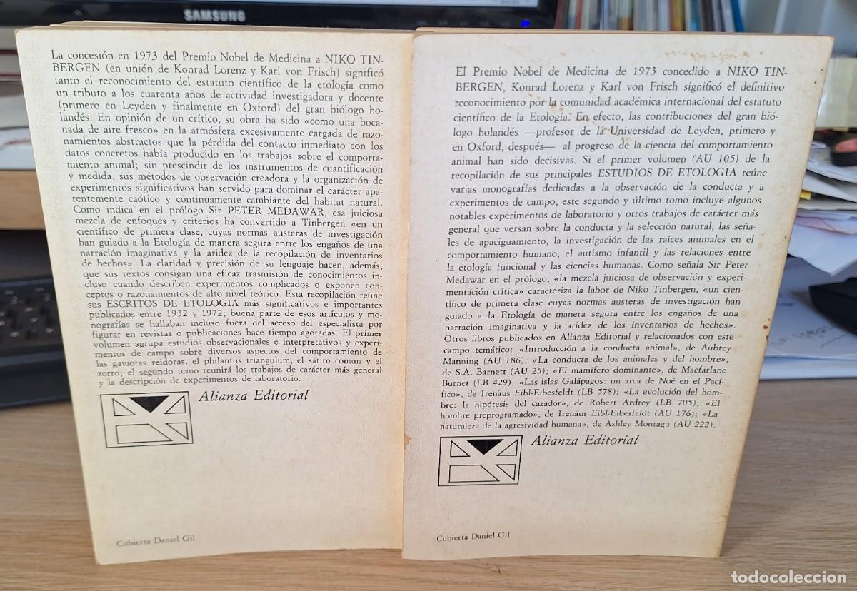 Libros de segunda mano: ESTUDIOS DE ETOLOG&Iacute;A - TINBERGEN, NIKO - Foto 2