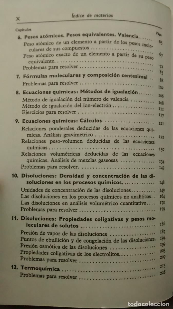 Libros de segunda mano de ciencias: Problemas de qu&iacute;mica general - J. Ibarz - Foto 5