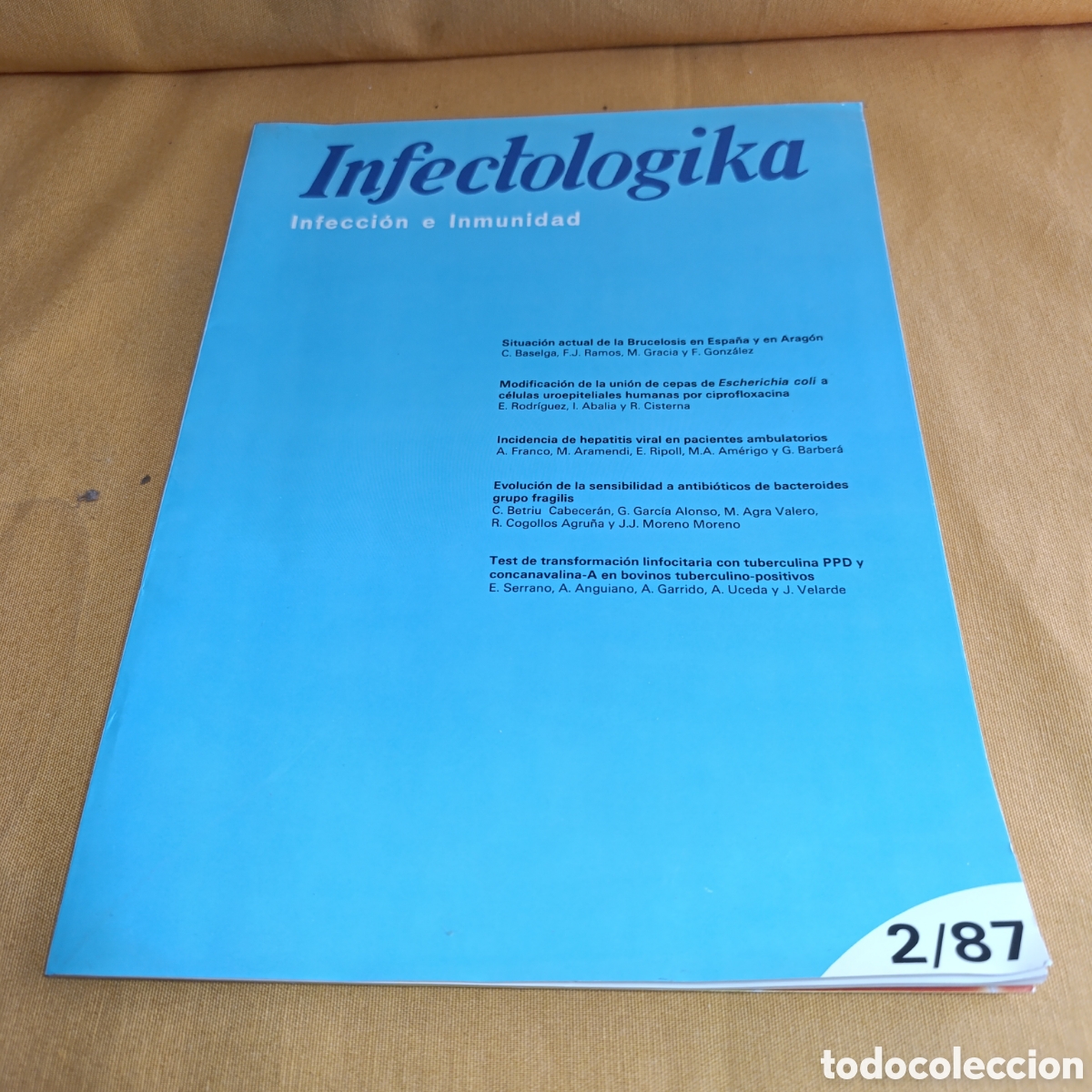 Second hand books of Sciences: INFECTOLOGIKA,1987,PUBLICACION FARMACEUTICA.