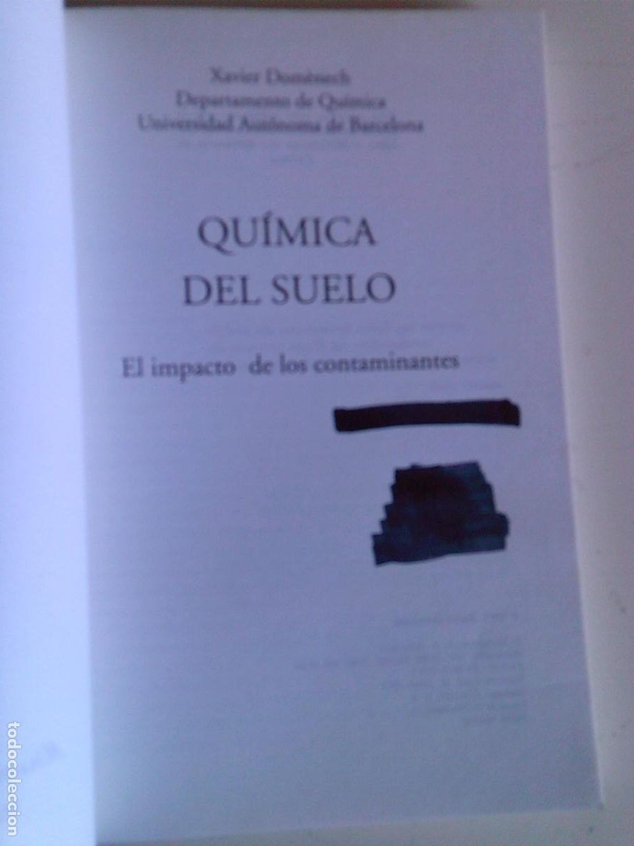 Libros de segunda mano de ciencias: Qu&iacute;mica del suelo el impacto de los contaminantes - Foto 2