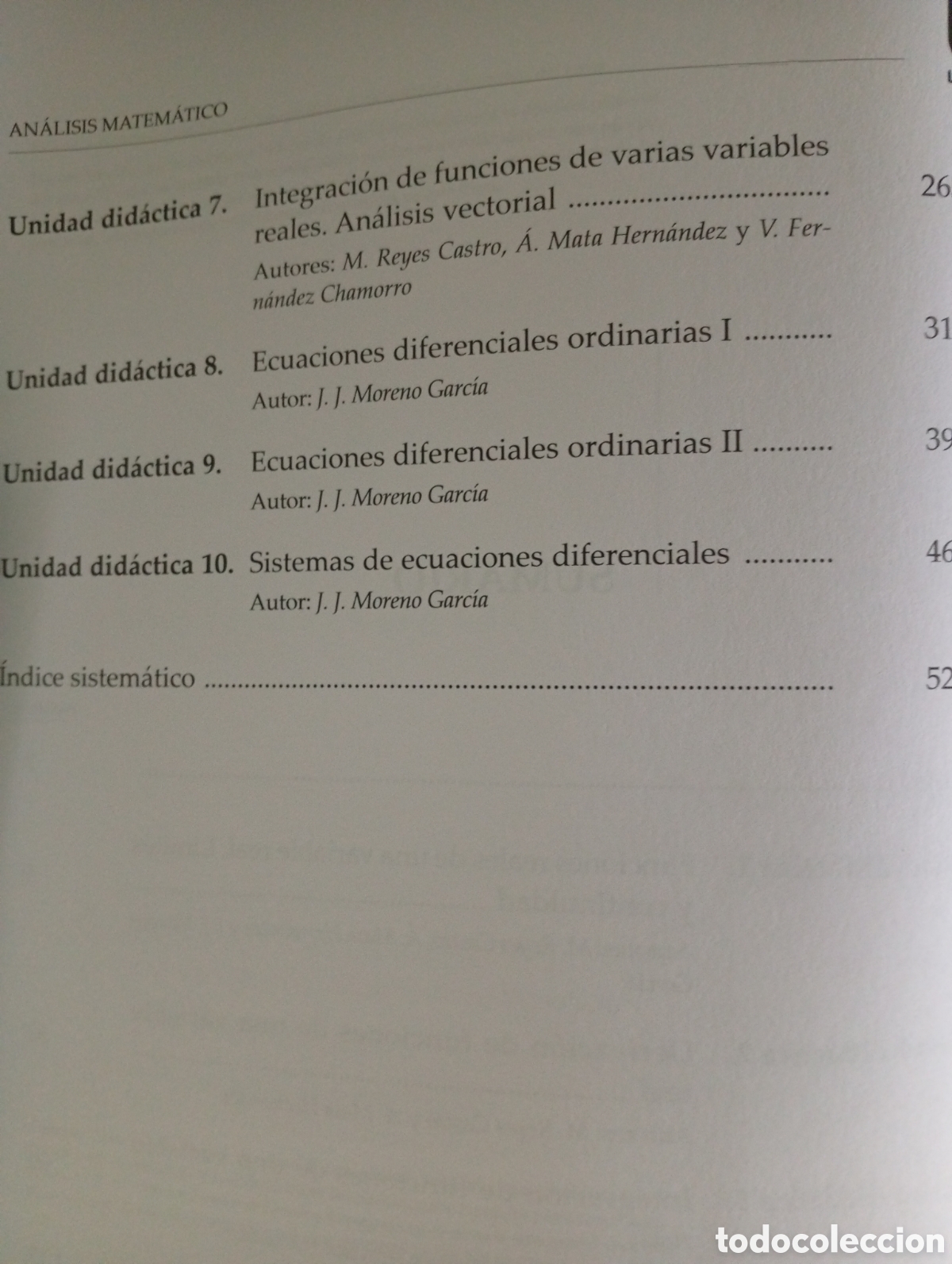 Libros de segunda mano de ciencias: AN&Aacute;LISIS MATEM&Aacute;TICO, MIGUEL REYES CASTRO - Foto 3