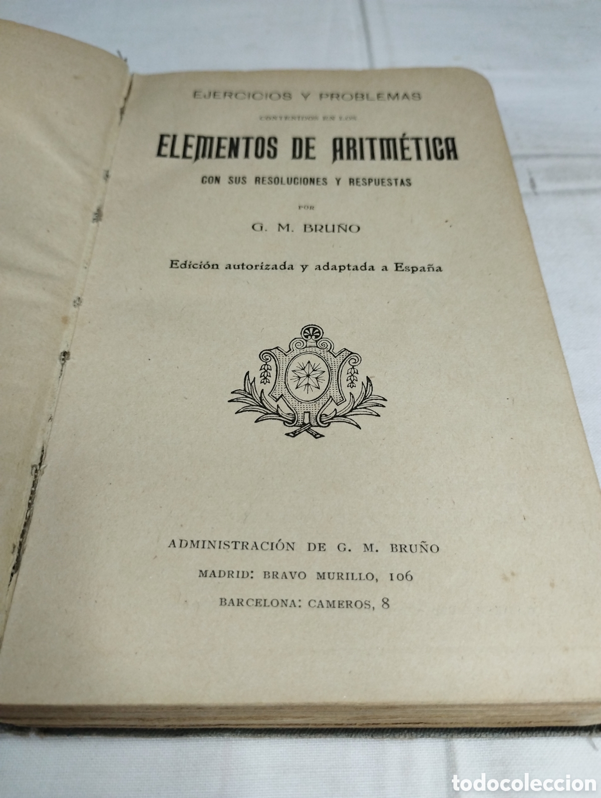 Libros de segunda mano de ciencias: Ejercicios y problemas de aritm&eacute;tica. G.M. Bru&ntilde;o - Foto 2