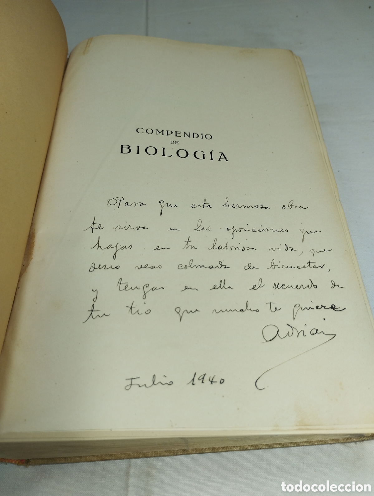 Libros de segunda mano: Compendio de biolog&iacute;a. U. Pierantoni, 1940 - Foto 2