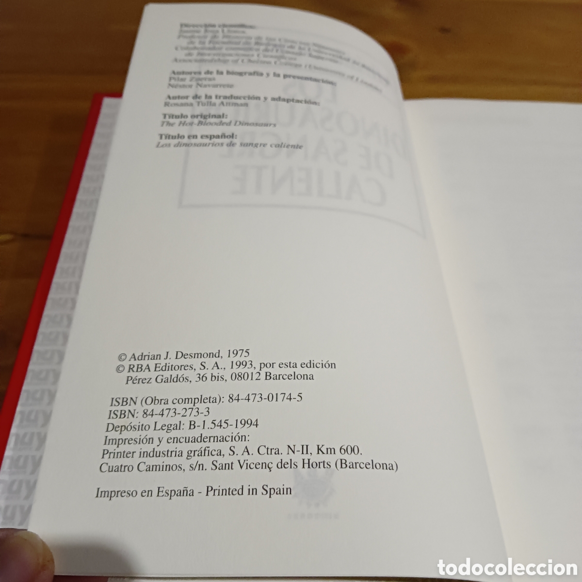 Libros de segunda mano: Los dinosaurios de sangre caliente. - Foto 2