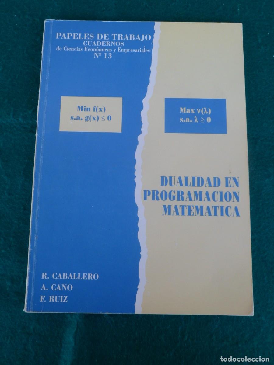 Libros de segunda mano de ciencias: DUALIDAD EN PROGRAMACI&Oacute;N MATEM&Aacute;TICA - Foto 1
