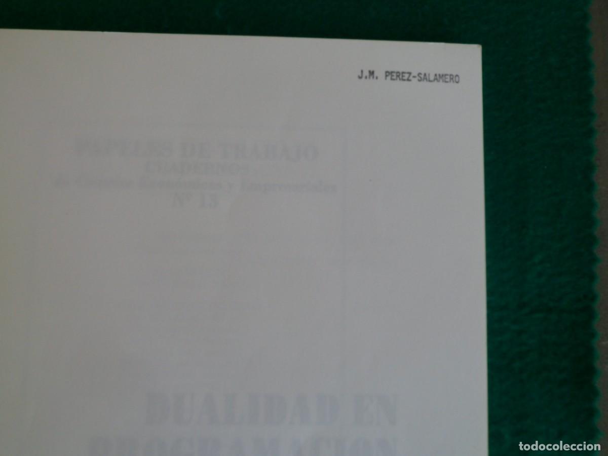Libros de segunda mano de ciencias: DUALIDAD EN PROGRAMACI&Oacute;N MATEM&Aacute;TICA - Foto 3