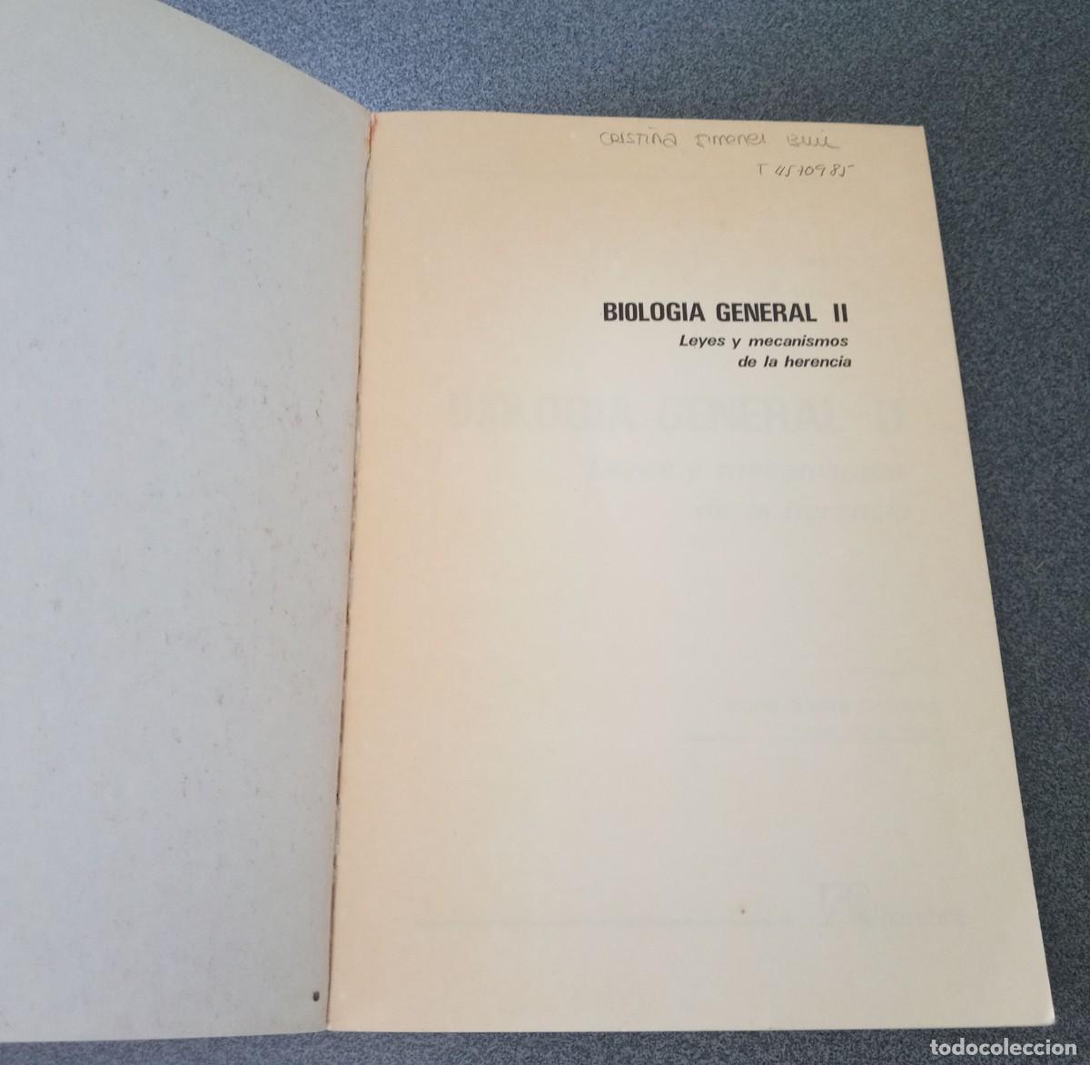 Libros de segunda mano: Biolog&iacute;a General Maxime Lamotte Philippe L`Heritier - Foto 3