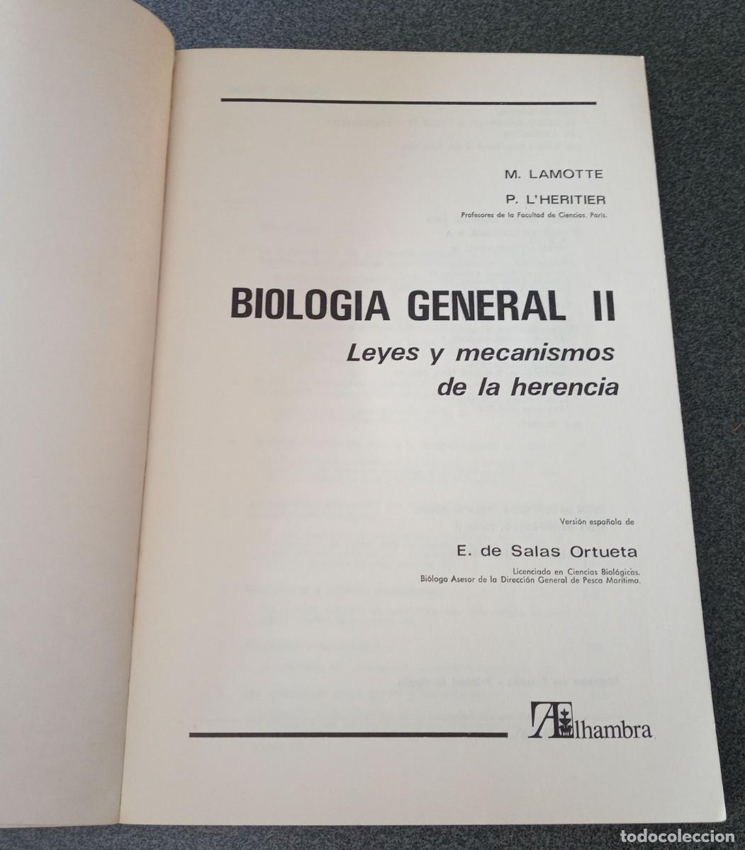 Libros de segunda mano: Biolog&iacute;a General Maxime Lamotte Philippe L`Heritier - Foto 4