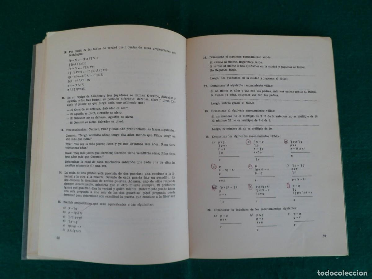 Libros de segunda mano de ciencias: MATEM&Aacute;TICAS COMUNES. C.O.U. Plan 1975 - Foto 6