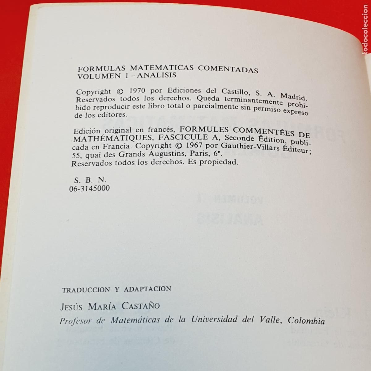 Libros de segunda mano de ciencias: LOTE 3 LIBROS-F&Oacute;RMULAS MATEM&Aacute;TICAS COMENTADAS-EDICIONES DEL CASTILLO S.A.-DESCATALOGAD - Foto 13