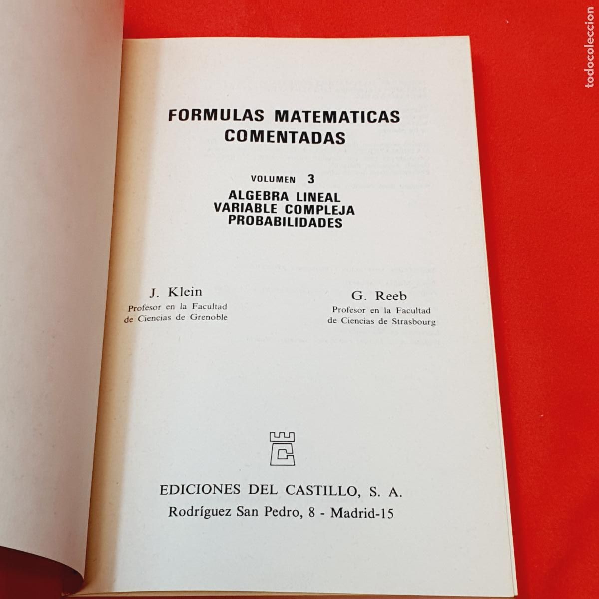 Libros de segunda mano de ciencias: LOTE 3 LIBROS-F&Oacute;RMULAS MATEM&Aacute;TICAS COMENTADAS-EDICIONES DEL CASTILLO S.A.-DESCATALOGAD - Foto 23