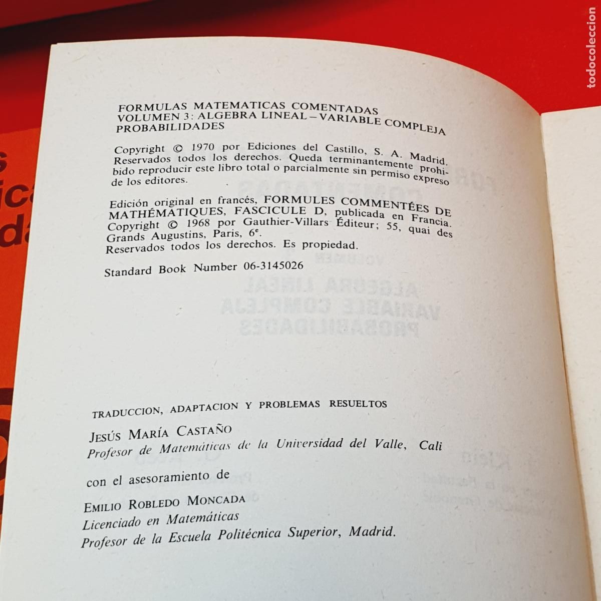 Libros de segunda mano de ciencias: LOTE 3 LIBROS-F&Oacute;RMULAS MATEM&Aacute;TICAS COMENTADAS-EDICIONES DEL CASTILLO S.A.-DESCATALOGAD - Foto 24