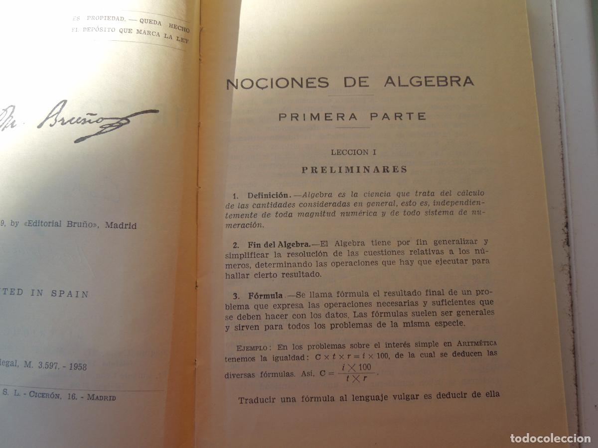 Libros de segunda mano de ciencias: ALGEBRA TRIGONOMETRICA - EDIC BRU&Ntilde;O 1958 - ONCEAVA EDICION - - Foto 5