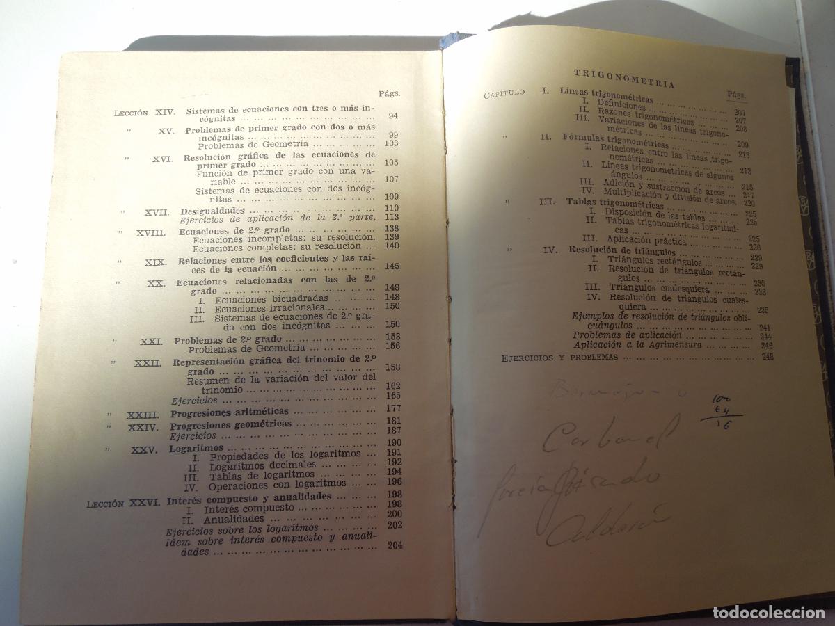 Libros de segunda mano de ciencias: ALGEBRA TRIGONOMETRICA - EDIC BRU&Ntilde;O 1958 - ONCEAVA EDICION - - Foto 6