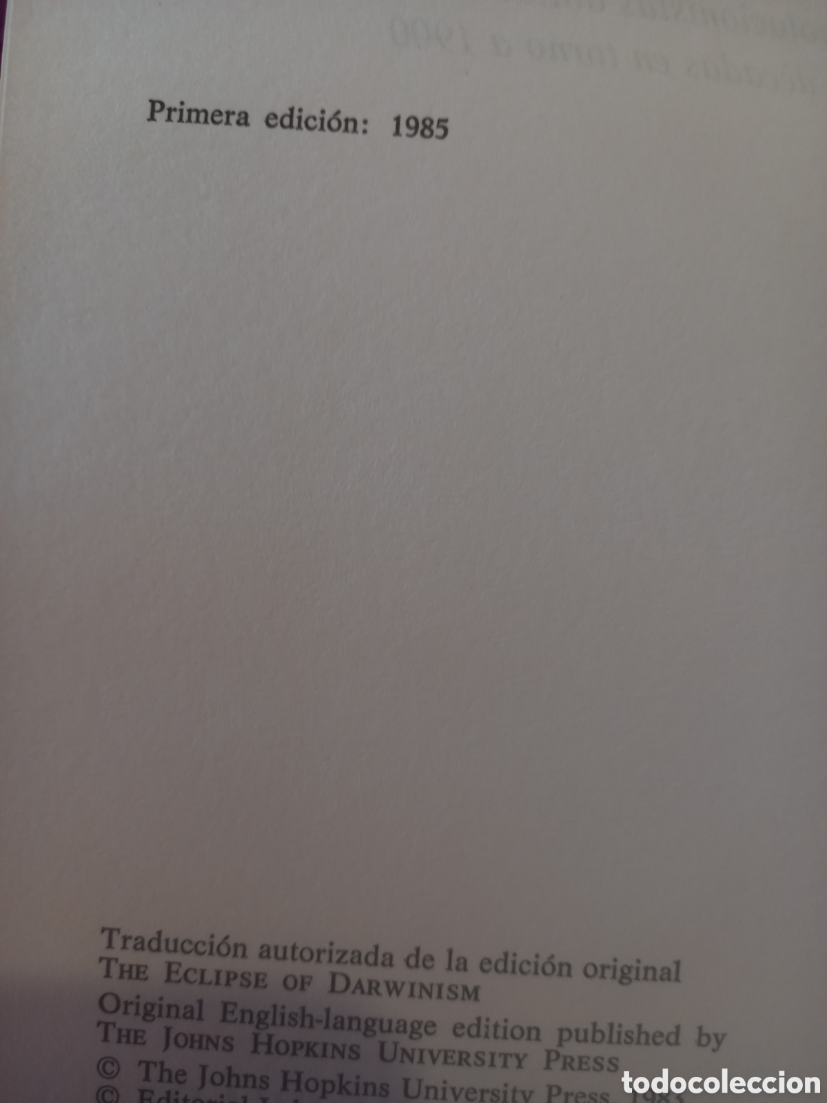 Libros de segunda mano: Lote de tres libros: El enigma de la esfinge/ El eclipse del darwinismo/ La evoluci&oacute;n, desmitificada - Foto 13