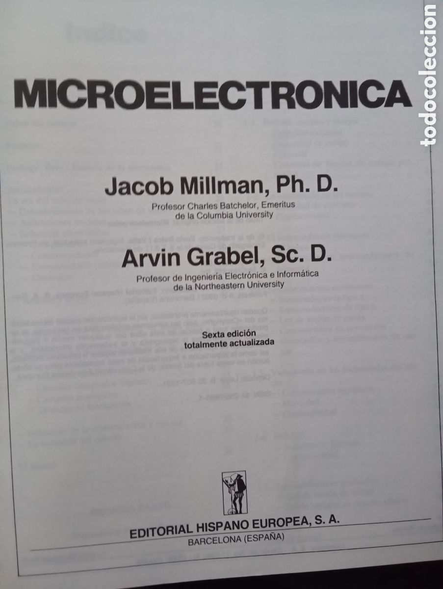 Libros de segunda mano de ciencias: MICROELECTRONICA - JACOB MILLMAN, ARVIN GRABEL - Foto 3