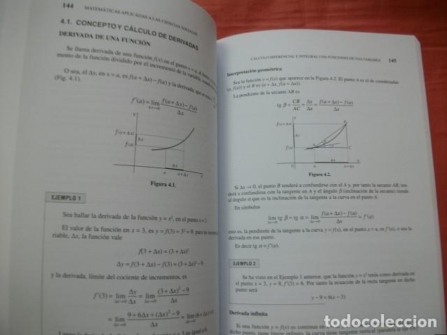 Libros de segunda mano de ciencias: MATEM&Aacute;TICAS APLICADAS A LAS CIENCIAS SOCIALES (UNED) - Foto 4