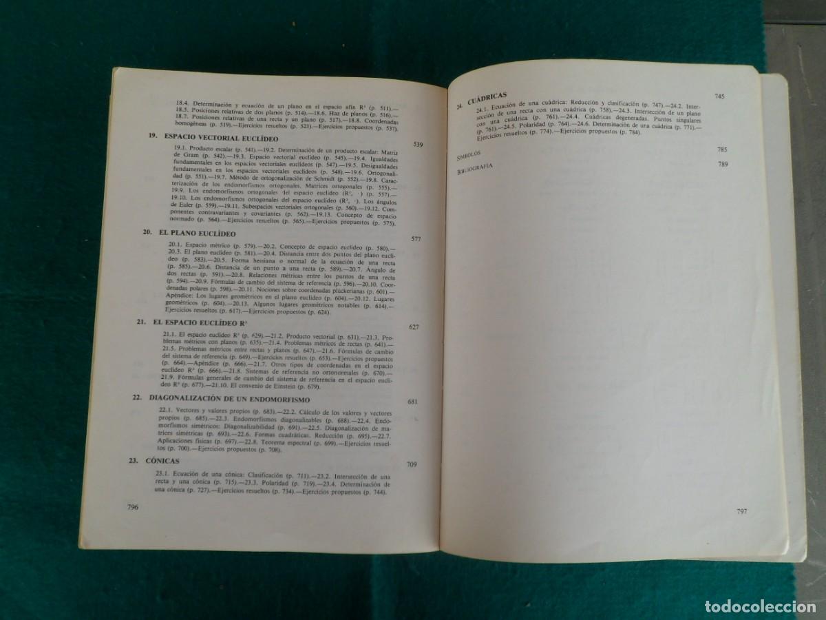 Libros de segunda mano de ciencias: &Aacute;LGEBRA LINEAL Y GEOMETR&Iacute;A. Curso te&oacute;rico-pr&aacute;ctico - Foto 13