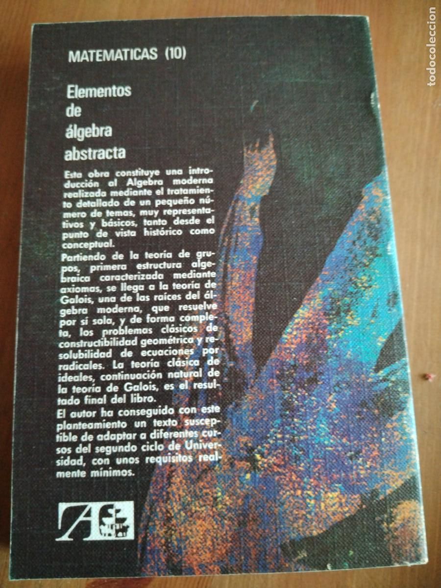 Libros de segunda mano de ciencias: Elementos de &aacute;lgebra abstracta -A. Clark -Exedra - Foto 3