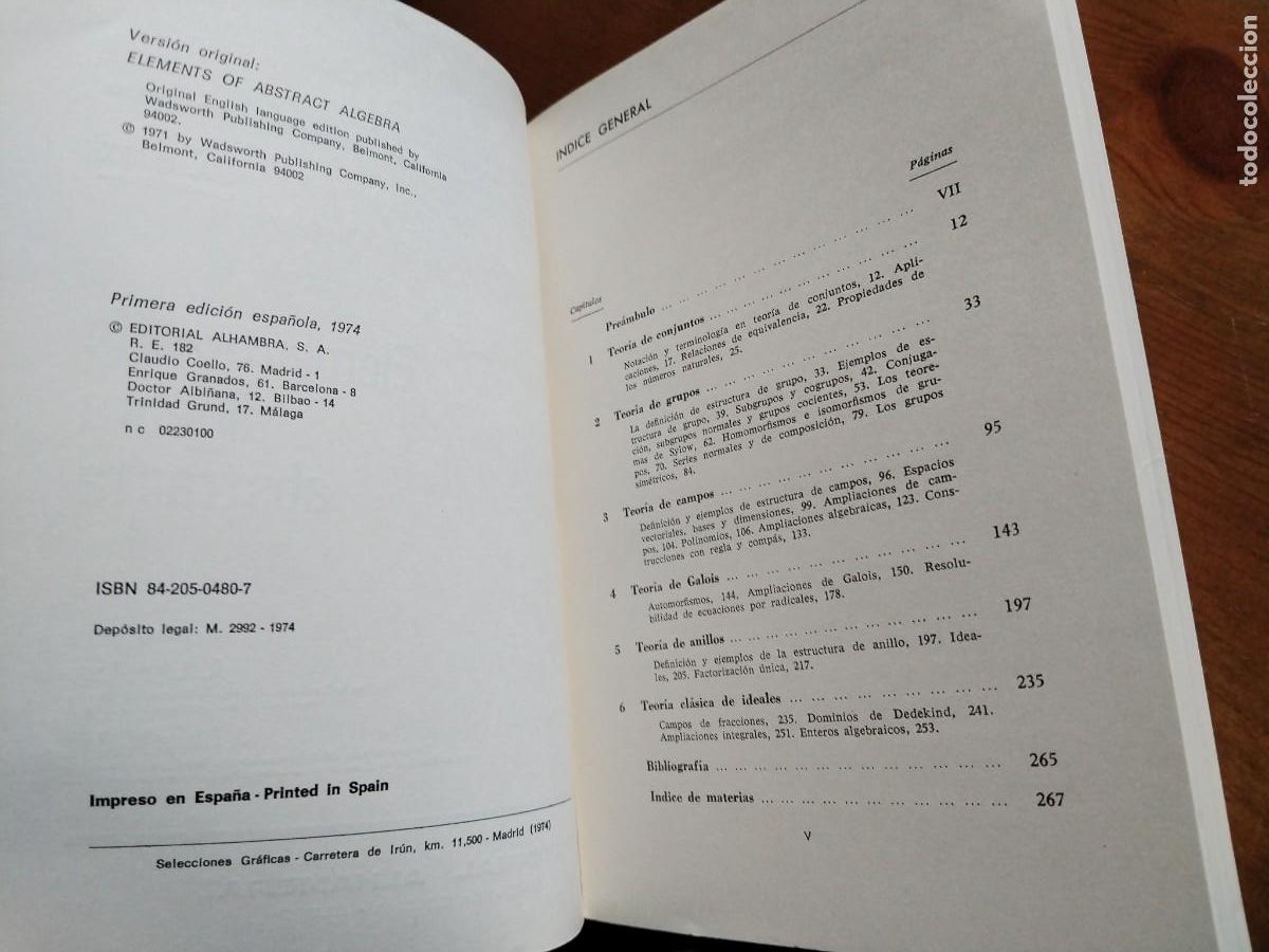 Libros de segunda mano de ciencias: Elementos de &aacute;lgebra abstracta -A. Clark -Exedra - Foto 6