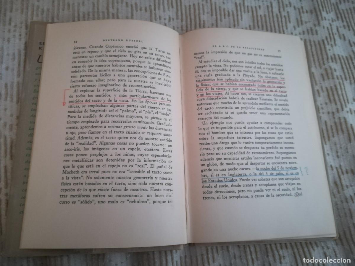 Libros de segunda mano de ciencias: El abc de la relatividad Bertrand Russell Ediciones Iman 1943 - Foto 6