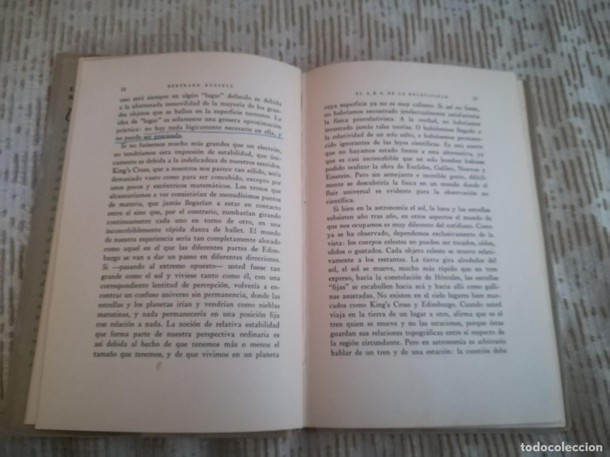 Libros de segunda mano de ciencias: El abc de la relatividad Bertrand Russell Ediciones Iman 1943 - Foto 8