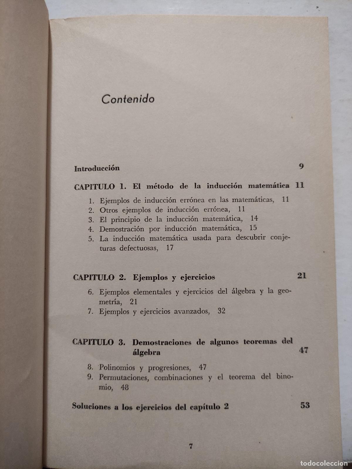 Libros de segunda mano de ciencias: EL METODO DE LA INDUCCION MATEMATICA - I S SOMINSKII - Foto 3