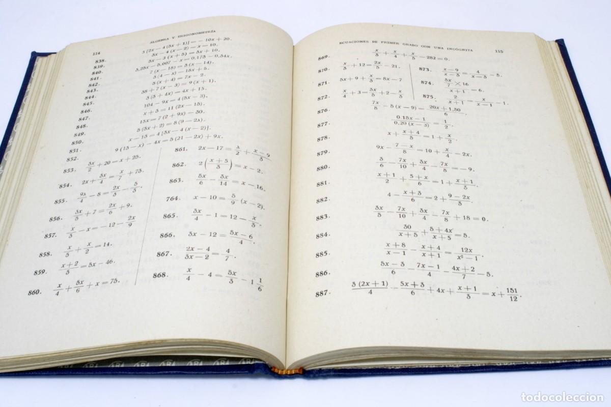 Libros de segunda mano de ciencias: &Aacute;GEBRA Y TRIGONOMETR&Iacute;A, BRU&Ntilde;O, 1958, 11 EDICI&Oacute;N - Foto 3