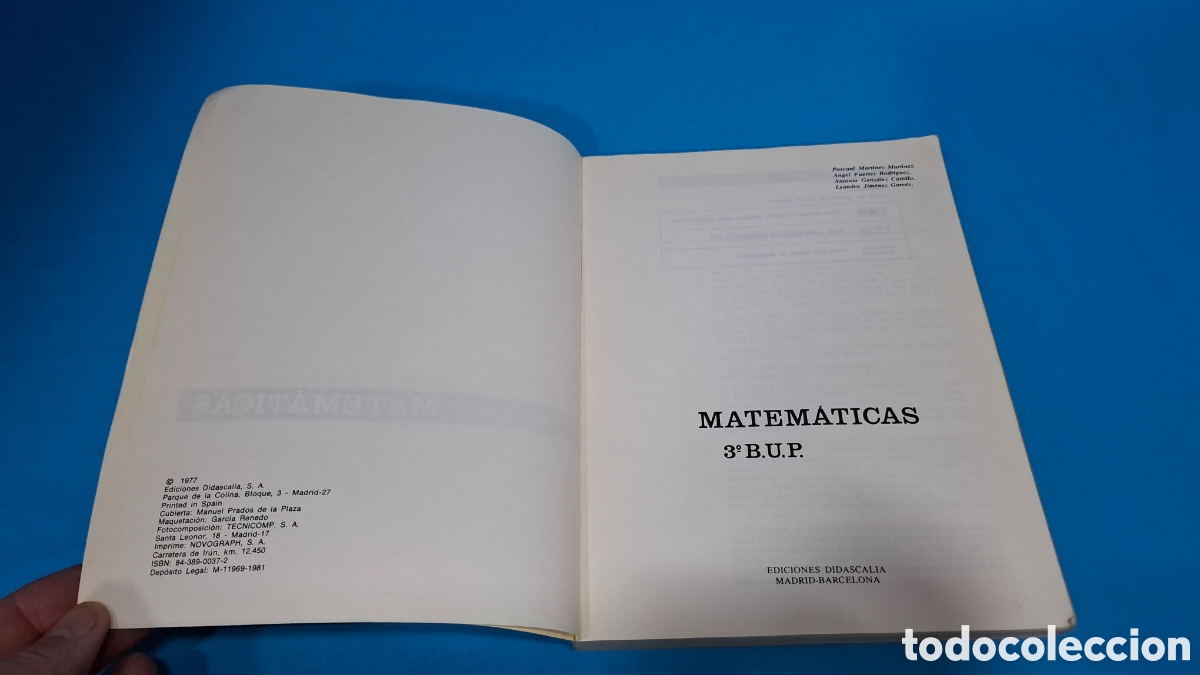 Libros de segunda mano de ciencias: MATEM&Aacute;TICA 3 B.U.P. - EDICIONES DIDASCALIA - Foto 2