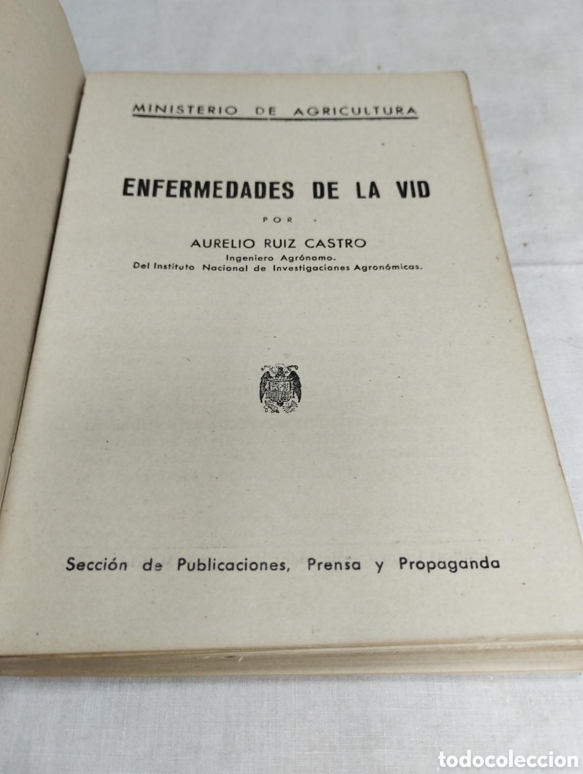 Libros de segunda mano: Enfermedades de la vid. Aurelio Ruiz, 1944 - Foto 2