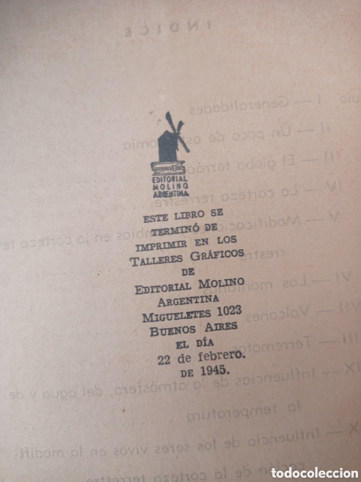 Libros de segunda mano: GEOLOG&Iacute;A. JOS&Eacute; PALAC&Iacute;N ITURBE. 1945. - Foto 5