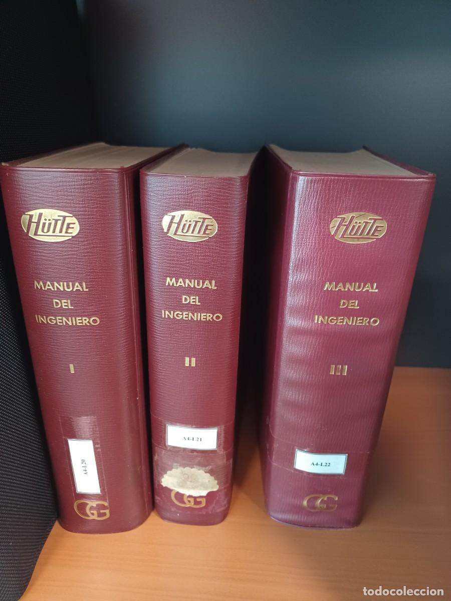 Libros de segunda mano de ciencias: MANUAL DEL INGENIERO - H&Uuml;TTE (3 TOMOS) - Foto 2
