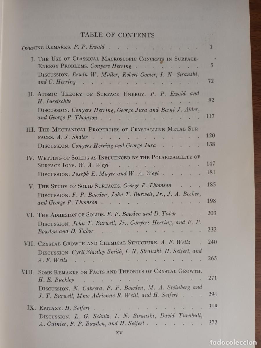 Libros de segunda mano de ciencias: Structure and properties of solid surfaces --- R. Gomer, C. S. Smith, eds. - Foto 8