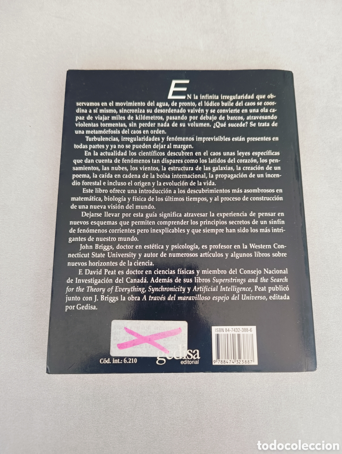 Libros de segunda mano de ciencias: Espejo y reflejo: Del caos al orden: J. Briggs y F. D. Peat. - Foto 3