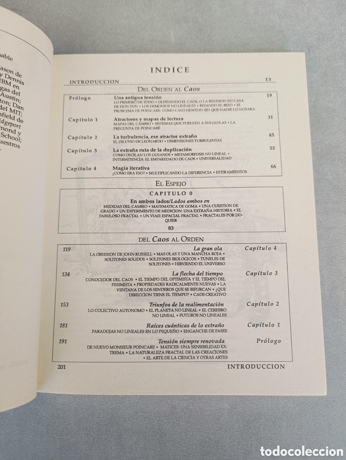 Libros de segunda mano de ciencias: Espejo y reflejo: Del caos al orden: J. Briggs y F. D. Peat. - Foto 5