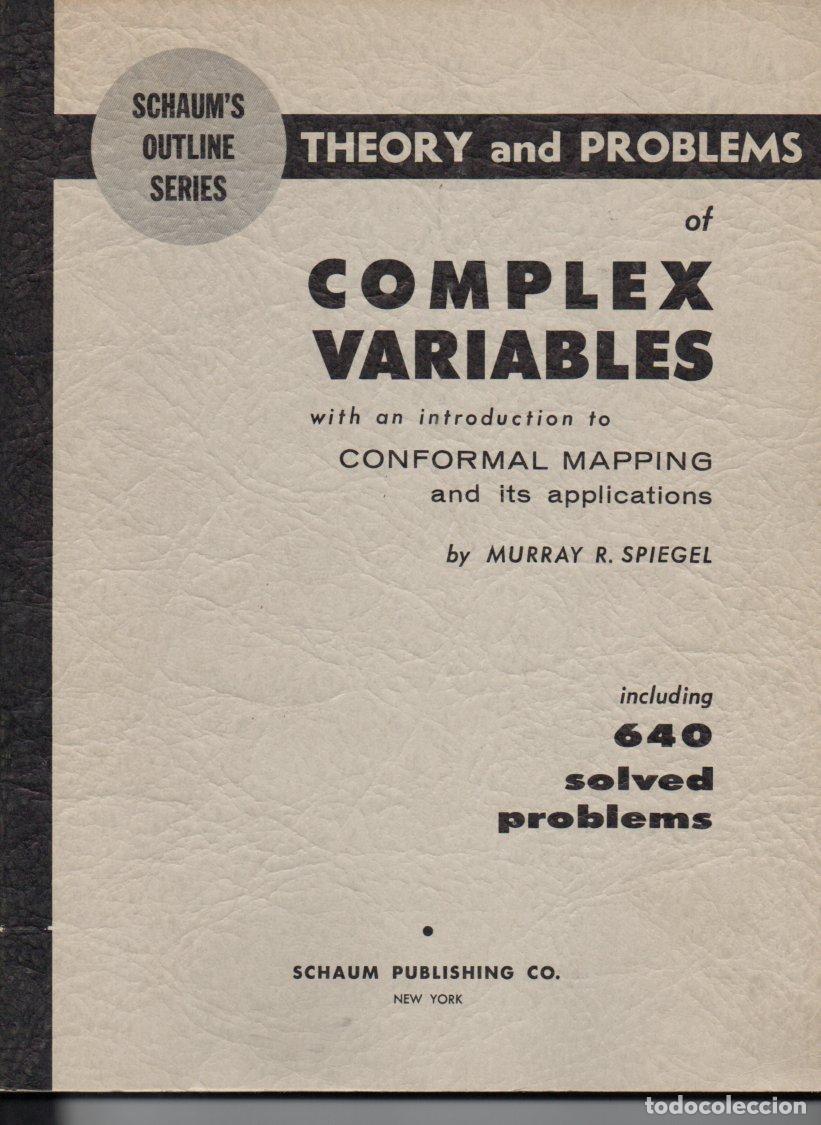 Libros de segunda mano de ciencias: SPIEGEL : COMPLEX VARIABLES (SCHAUM, 1959) - Foto 1
