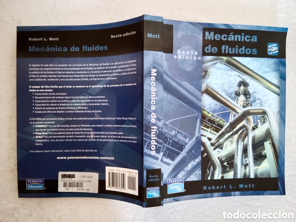 Libros de segunda mano de ciencias: MEC&Aacute;NICA DE FLUIDOS, ROBERT MOTT , INCLUYE CD - Foto 2