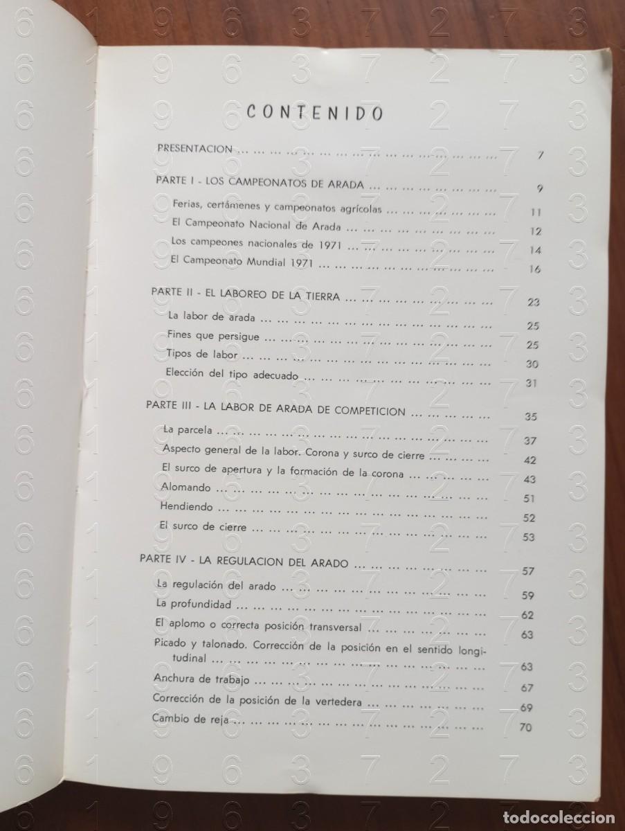 Libros de segunda mano: 1972 CAMPEONATO NACIONAL DE ARADA LIBRO U70 - Foto 3