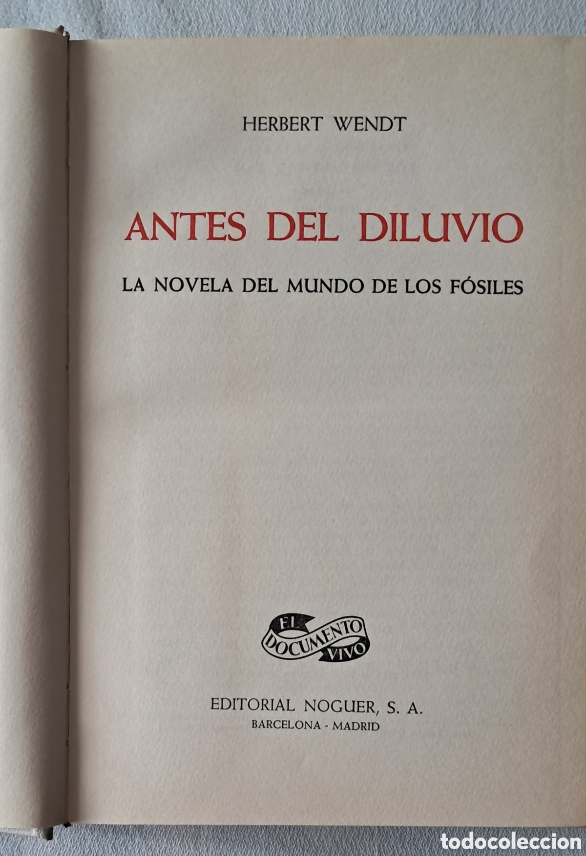 Libros de segunda mano: Antes del Diluvio (Primera edici&oacute;n) - Foto 2