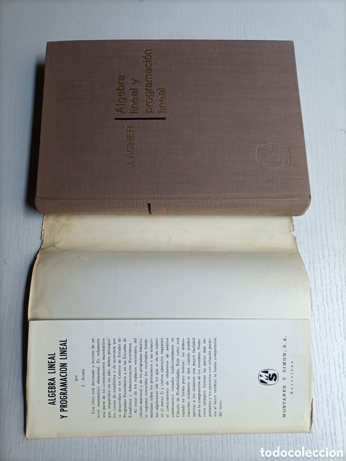 Libros de segunda mano de ciencias: &Aacute;lgebra lineal y programaci&oacute;n Montaner y Sim&oacute;n edici&oacute;n 1967 matem&aacute;ticas - Foto 7
