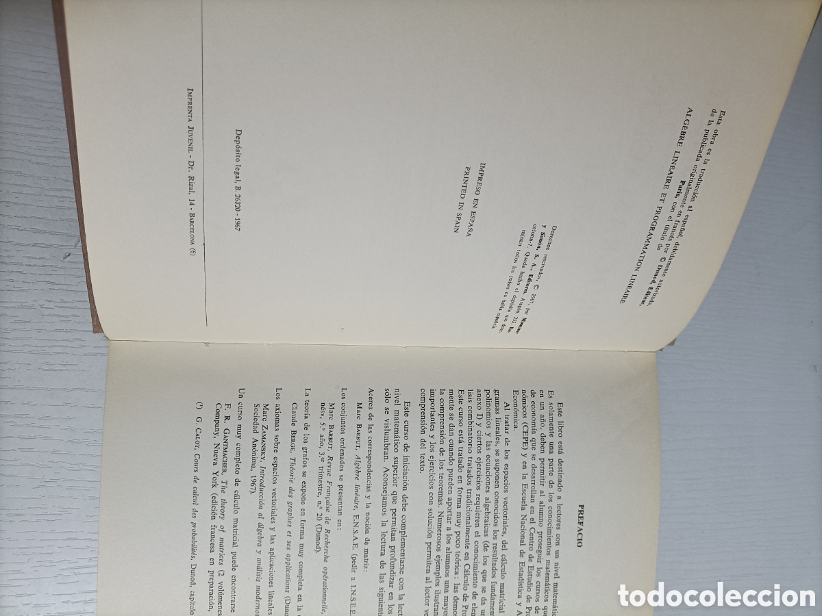 Libros de segunda mano de ciencias: &Aacute;lgebra lineal y programaci&oacute;n Montaner y Sim&oacute;n edici&oacute;n 1967 matem&aacute;ticas - Foto 11