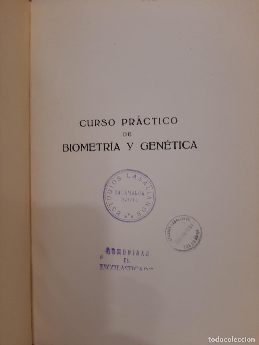 Libros de segunda mano: Ignacio Bol&iacute;var Izquierdo. Curso pr&aacute;ctico de Biometr&iacute;a y Gen&eacute;tica - Foto 2