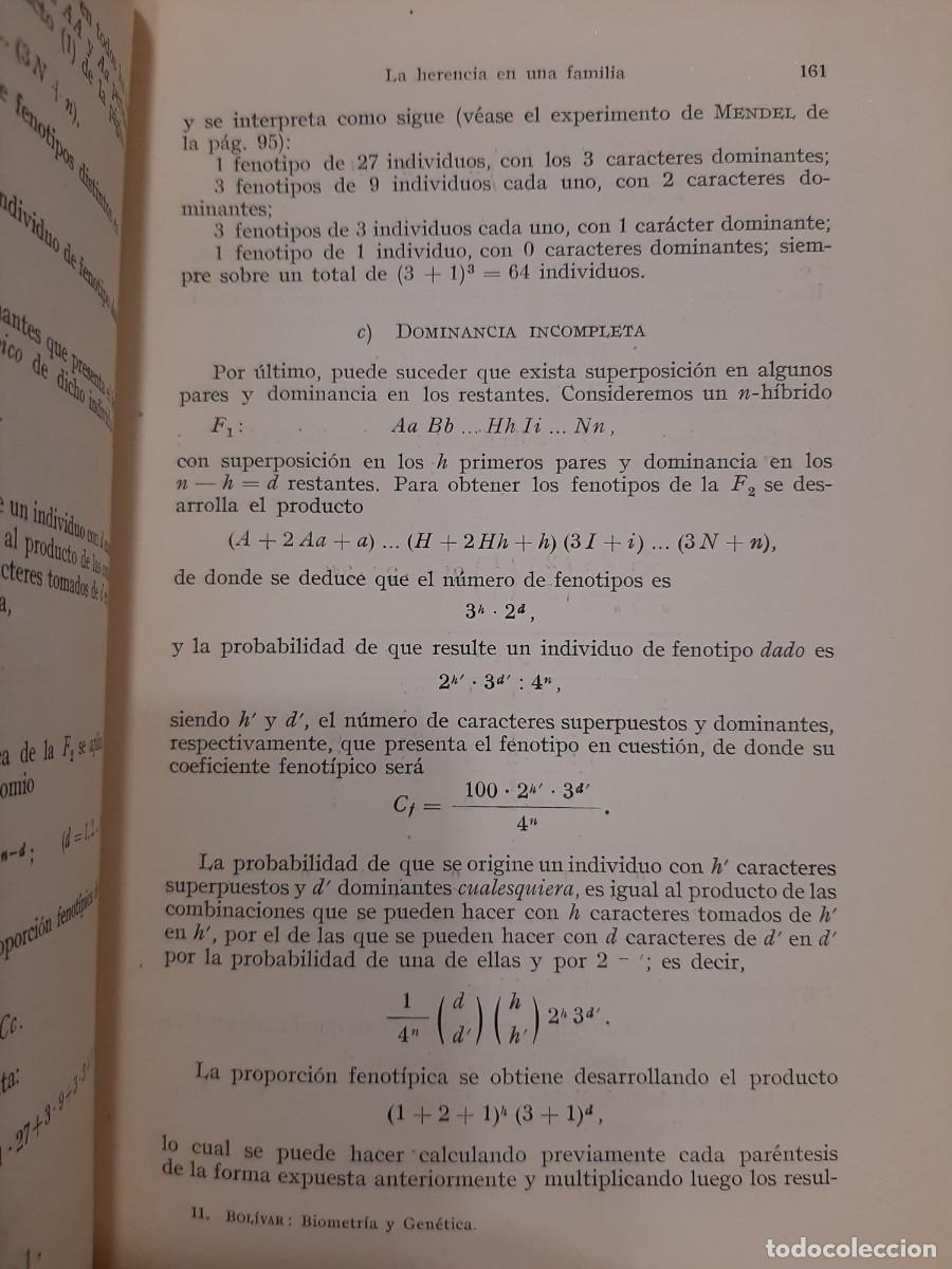 Libros de segunda mano: Ignacio Bol&iacute;var Izquierdo. Curso pr&aacute;ctico de Biometr&iacute;a y Gen&eacute;tica - Foto 5