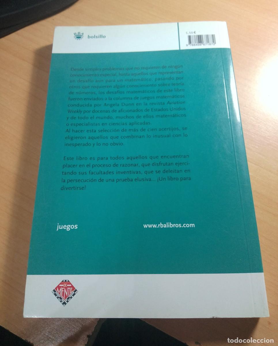 Libros de segunda mano de ciencias: DESAFIOS MATEMATICOS. ANGELA DUNN. RBA BOLSILLO - Foto 2