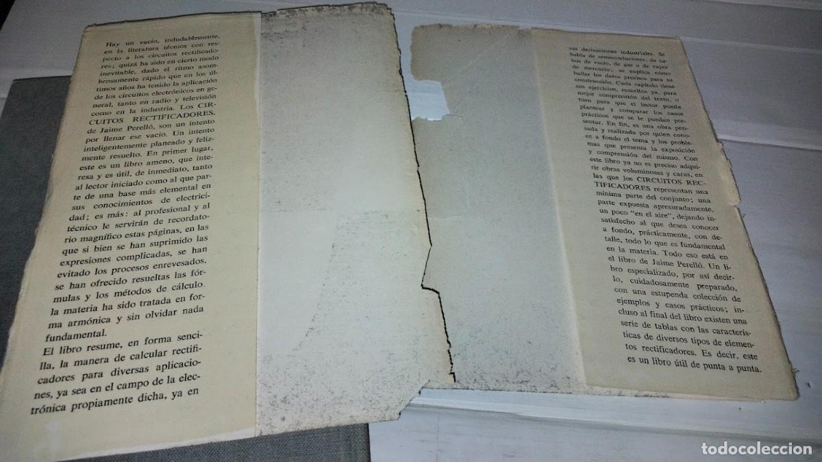 Libros de segunda mano de ciencias: Circuitos rectificadores Jaime Perell&oacute; - Ediciones Rede 1965 - Foto 6