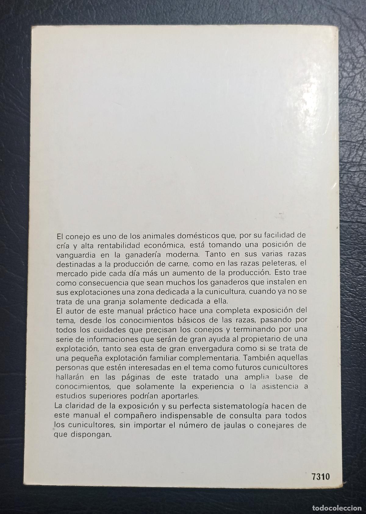 Libros de segunda mano: CRIA RENTABLE DE LOS CONEJOS SEGUN LAS TECNICAS MODERNAS - EDITORIAL DE VECCHI 1982 - Foto 2