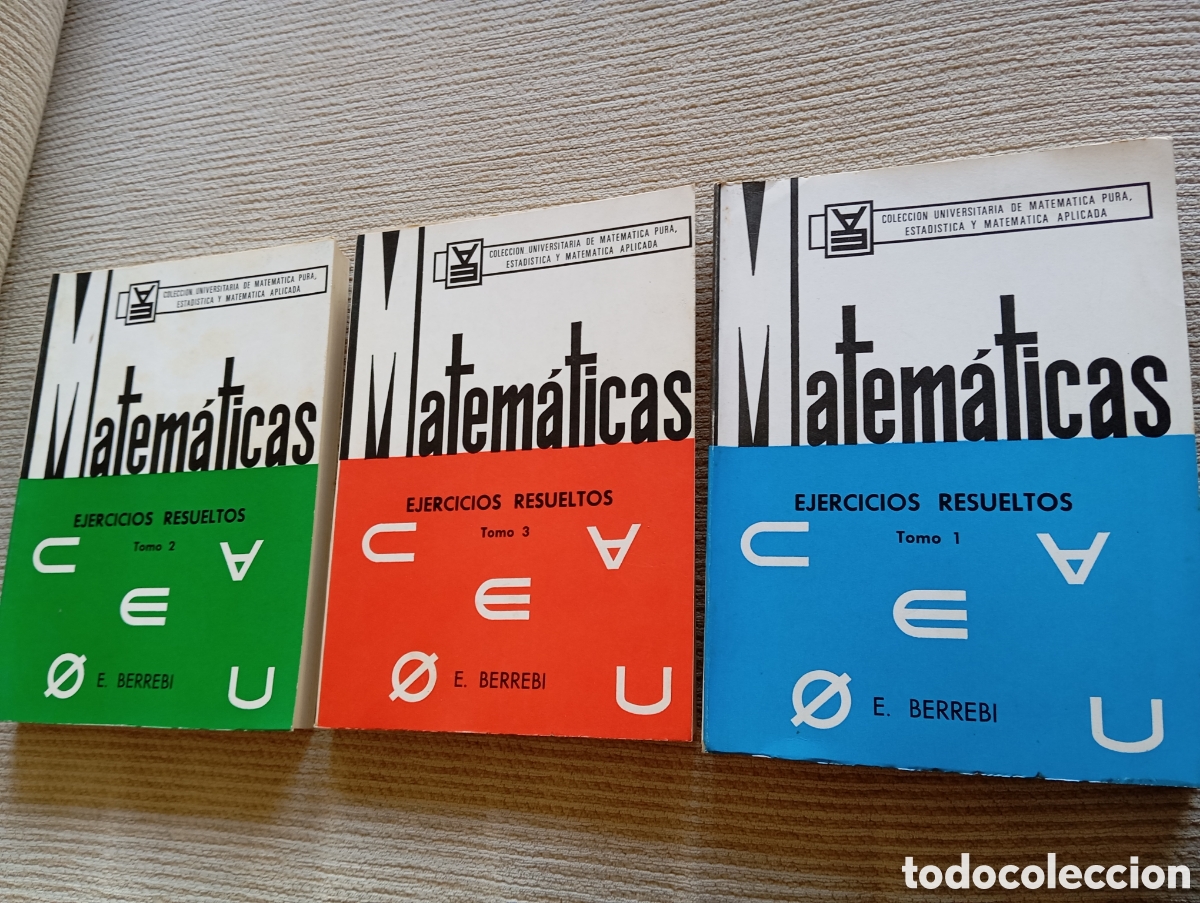 Libros de segunda mano de ciencias: MATEMATICAS. EJERCICIOS RESUELTOS 3 TOMOS - E.BERREBI. - Foto 1