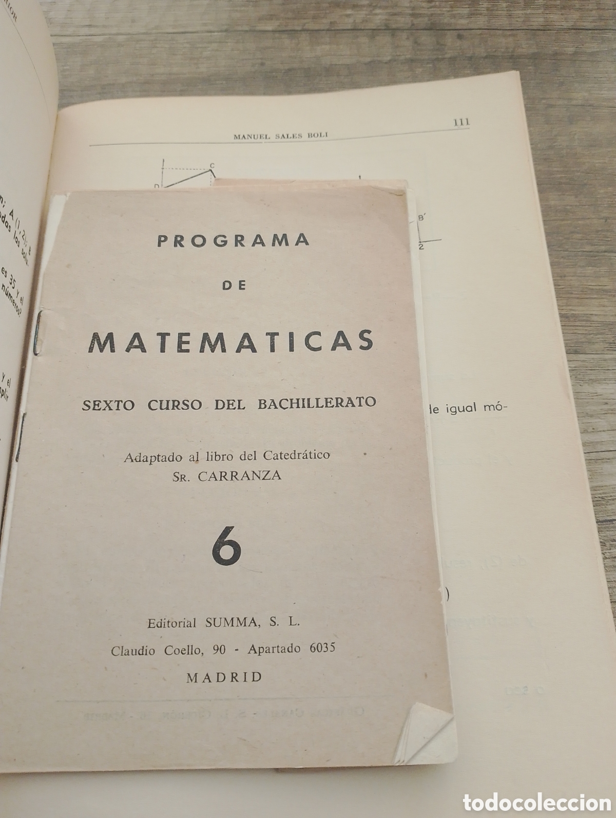 Libros de segunda mano de ciencias: Libro. Temas de matematicas de grado superior. 1968 - Foto 2